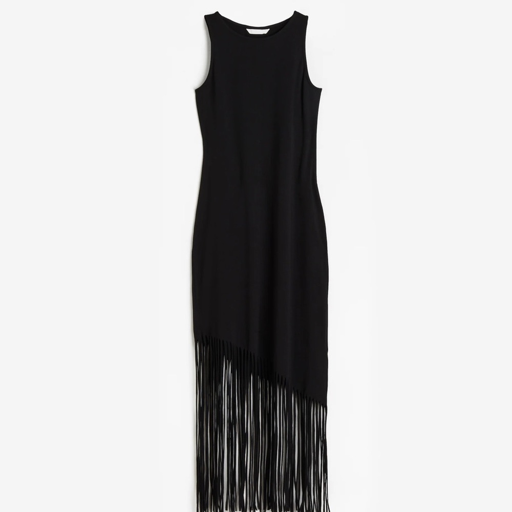H&M Black Fringe Dress